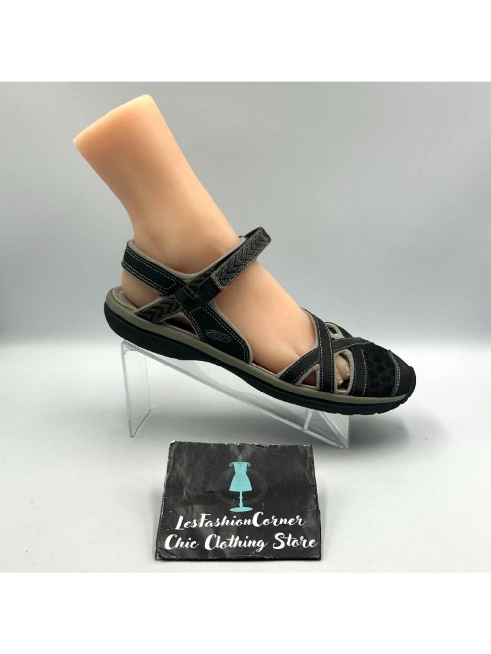 Keen Women's Black Sage Strappy Criss Cross Outdoor Sandals Size 10 3536 - Picture 14 of 16